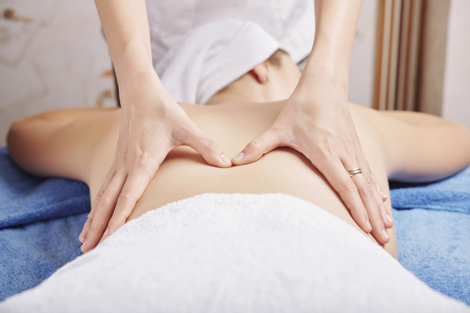 Professional back massage